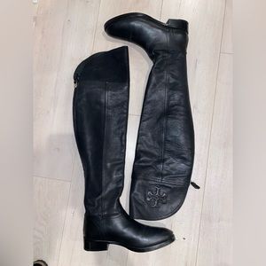 Tory Burch Leather Tall Riding Boots